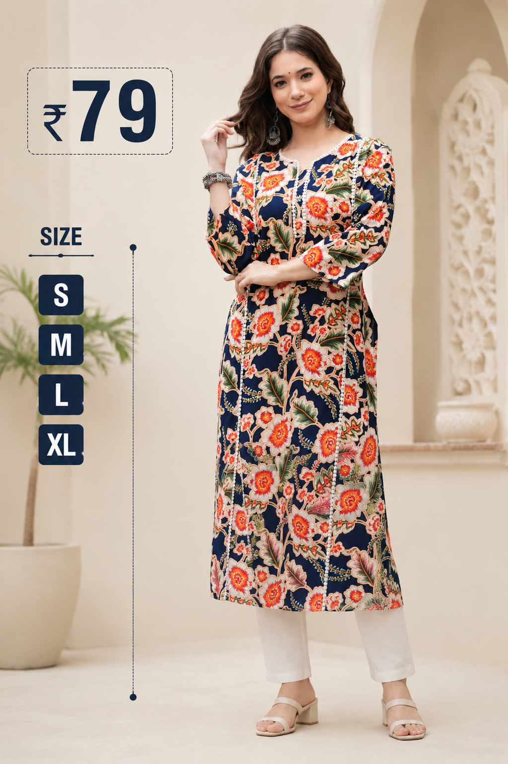 Pure Cotton Straight Kurta